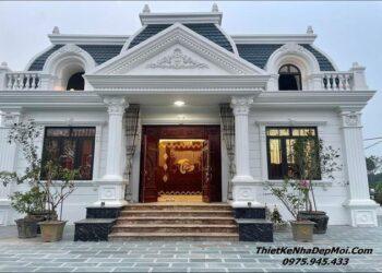 Biệt thự tân cổ điển 1 tầng đẹp 4 phòng ngủ kiểu Pháp