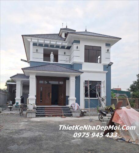 Báo giá chi phí xây nhà biệt thự vườn 2 tầng mái nhật 4 phòng ngủ 2026 Chi phía xây dựng biệt thự mái Nhật lợp ngói năm 2026 là 8 triệu/m2