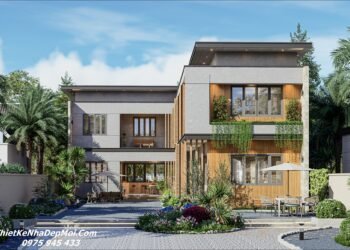 Nhà vườn chữ L 2 tầng đẹp 120m2