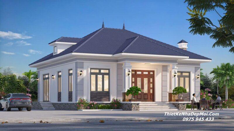 Nhà trệt mái Nhật đẹp 3 phòng ngủ 1 phòng thờ 13x15m 