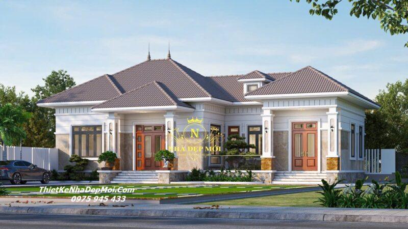 Nhà mái Nhật ở nông thôn 1 tầng đẹp 