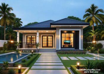 Nhà vườn có ba phòng ngủ một phòng thờ 150m2