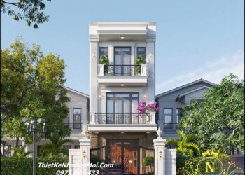 Mẫu nhà tân cổ điển 3 tầng 4 phòng ngủ hiện đại chú Mạnh Phối cảnh nhà ống 3 tầng đẹp thiết kế có 4 phòng ngủ phong thủy 2023 2024