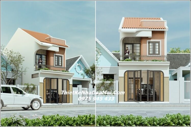 Điểm danh các mẫu nhà ống 2 tầng đẹp đáng chọn để xây năm 2026 - 2027 Nhà mái ngói 2 tầng 3 phòng ngủ đẹp 5x18m