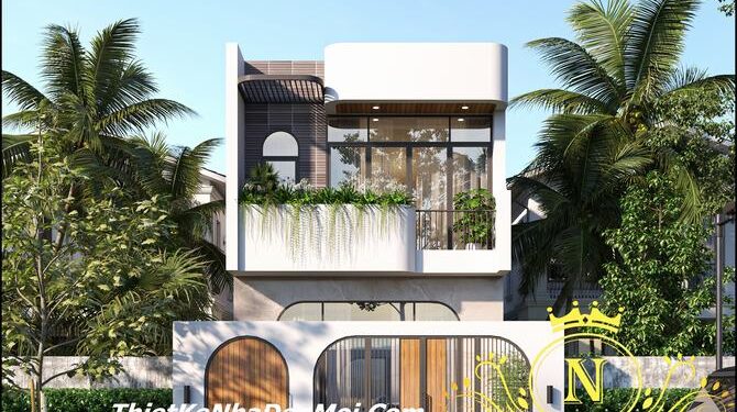 Nhà mái bằng rộng 6m 2 tầng đẹp 2025