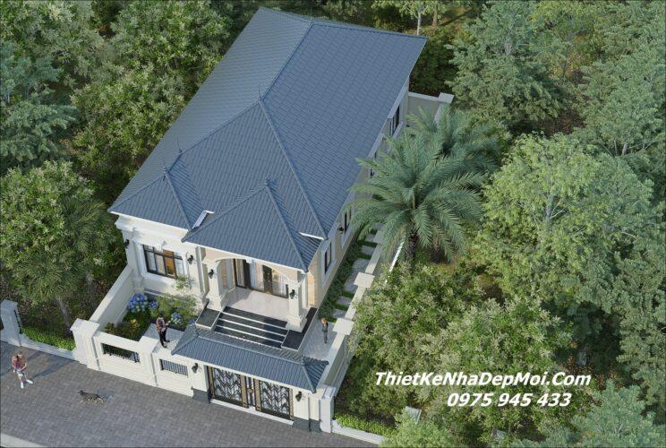 Mẫu thiết kế nhà đẹp 1 tầng mái Nhật 3 phòng ngủ nông thôn 