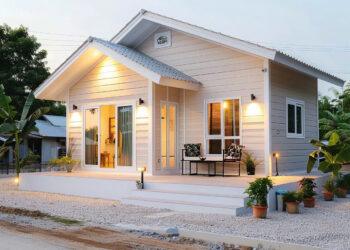 Mẫu nhà mái thái 1 tầng đẹp 60m2