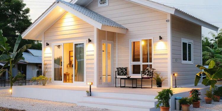 Mẫu nhà mái thái 1 tầng đẹp 60m2