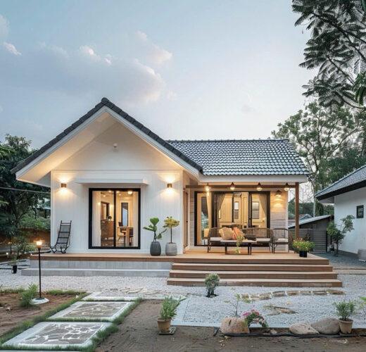 Mẫu nhà cấp 4 Thái Lan 2 phòng ngủ 