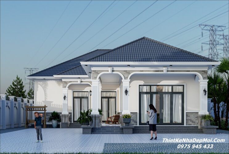 100 Mẫu thiết kế nhà vườn mái ngói đẹp ở quê nông thơn mới 2026 Nhà trệt chữ L mái lợp ngói đẹp tân cổ điển 180m2
