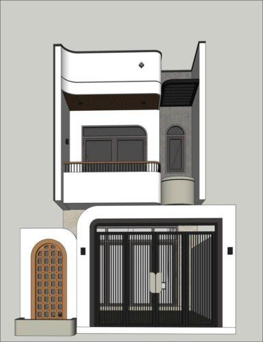 Mẫu nhà ngang 5m 2 tầng khoảng 700 triệu