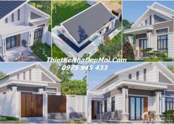 Nhà cấp 4 hiện đại 8x16m 3 phòng ngủ