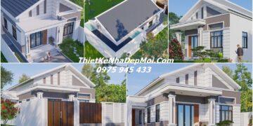 Nhà cấp 4 hiện đại 8x16m 3 phòng ngủ