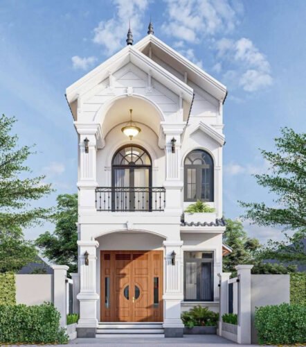 20 Kiểu nhà mặt tiền bề ngang rộng 6m 2 tầng đẹp nhất mọi thời đại Nhà đẹp 2 tầng mái Thái 4 phòng ngủ mặt tiền 6m