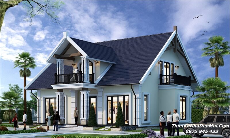 Những mẫu nhà mái Thái có tầng gác lửng đẹp dưới 1.5 tỷ kiểu biệt thự 2026 Nhà cấp 4 có gác lửng mái Thái đẹp ở quê