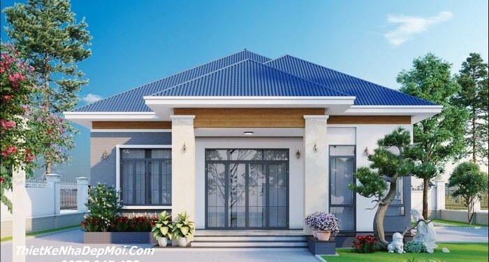 Mẫu nhà 3 gian đẹp nông thôn miền Bắc 1 tầng 4 phòng ngủ 180m2