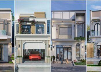 Những mẫu nhà mặt tiền rộng 4m 5m 6m 2 tầng đơn giản hiện đại