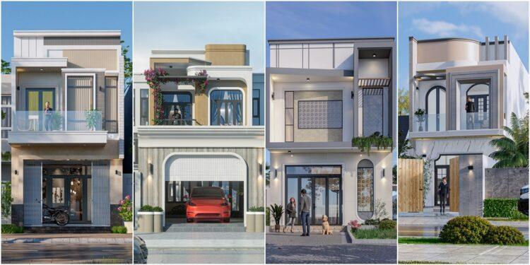 Những mẫu nhà mặt tiền rộng 4m 5m 6m 2 tầng đơn giản hiện đại