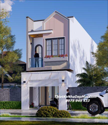 Mẫu nhà phố 2 tầng đơn giản mặt tiền 4m 