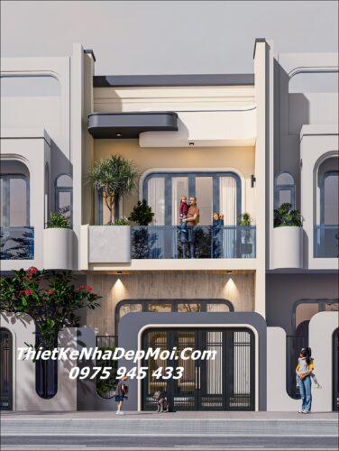 Nhà xinh 1 trệt 1 lầu 3 phòng ngủ mặt tiền 5m 