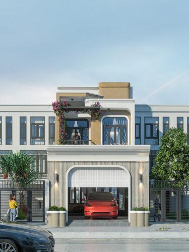 Mẫu nhà 1 trệt 1 lầu 5x20m có gara đẹp 2025