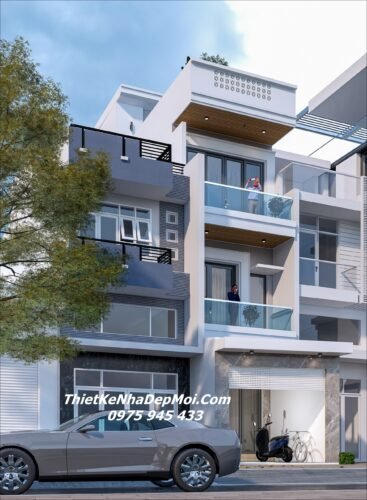 Thiết kế nhà 3.5 tầng diện tích 4x20m