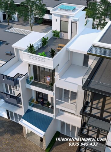 Nhà 3 tầng rưỡi diện tích nhỏ đẹp 