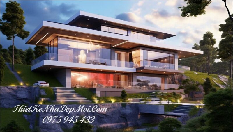 Các mẫu nhà villa 2 3 tầng biệt thự nghỉ dưỡng hiện đại tại Việt Nam 