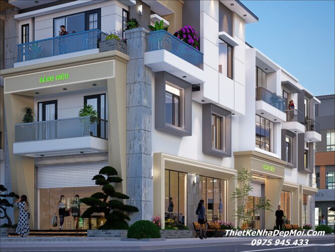 Nhà phố thương mại 2 mặt tiền 