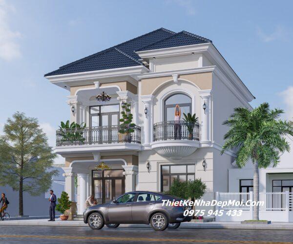 Những kiểu nhà ngang 10m 2 tầng đẹp 4 phòng ngủ 100m2 2026 Nhà 1 trệt 1 lầu mặt tiền 10n