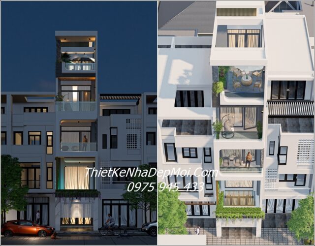 Nhà ống 5 tầng mặt tiền 3.5m 