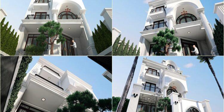 Những mẫu nhà phố mặt tiền có gara 2 đến 3 tầng đẹp có sân thượng 2026 Các góc nhìn mẫu nhà mặt tiền 7.5m Hà Đô