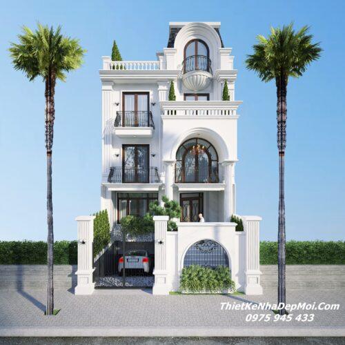 Những mẫu nhà phố mặt tiền có gara 2 đến 3 tầng đẹp có sân thượng 2026 Biệt thự phố 3 tầng mặt tiền 7m đẹp có gara bán hầm