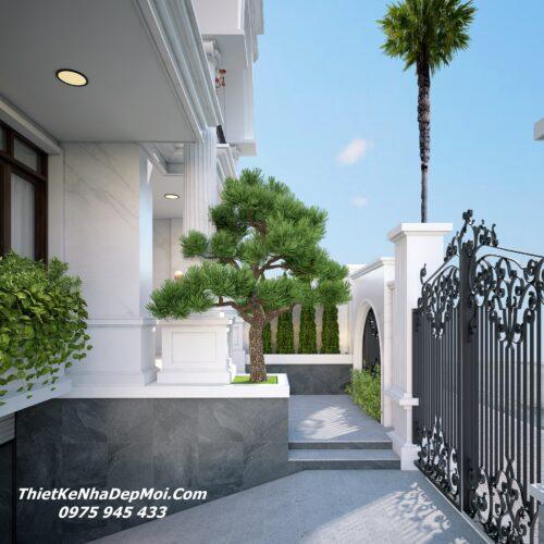 Những mẫu nhà phố mặt tiền có gara 2 đến 3 tầng đẹp có sân thượng 2026 Thiết kế nhà phố rộng 7.5m 3 tầng đẹp