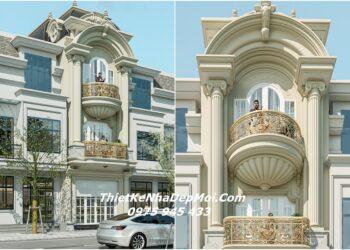 Kiến trúc nhà ống 3 tầng kiểu Pháp cổ đẹp ở thành phố Huế