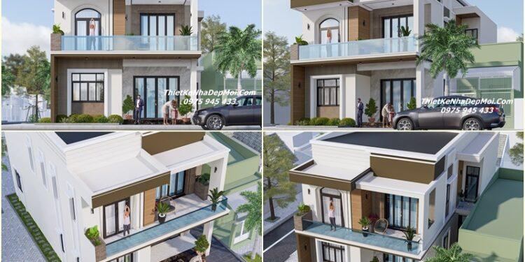 Những mẫu nhà đẹp 2 tầng 80m2 chi phí khoảng 1 tỷ đến 1.3 tỷ năm 2026 Nhà 2 tầng mái tôn 80m2