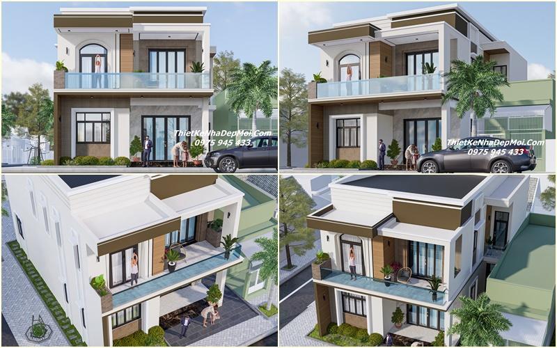 Những mẫu nhà đẹp 2 tầng 80m2 chi phí khoảng 1 tỷ đến 1.3 tỷ năm 2026 Nhà 2 tầng mái tôn 80m2