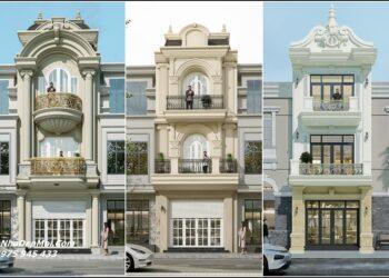 Những kiểu mặt tiền nhà ống 3 tầng kiến trúc Pháp châu âu 2025