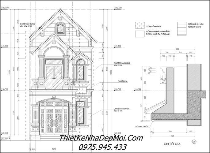 Mẫu thiết kế nhà diện tích 6x12m 2 tầng mái thái phong thuỷ 2026 Mẫu nhà mặt tiền 6m 1 trệt 1 lầu mái thái 3 phòng ngủ 1 phòng thờ