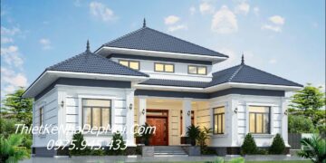 Mẫu nhà cấp 4 hình chữ U đẹp 2025