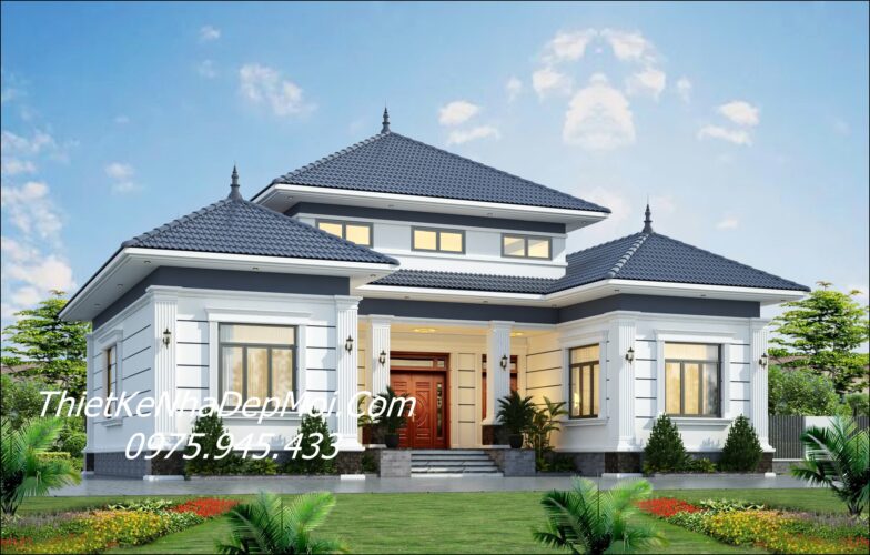 Mẫu nhà vườn hình chữ U 1 tầng mái Nhật đẹp ở quê chú Vỹ Mẫu nhà cấp 4 hình chữ U đẹp 2025