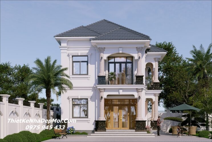 Bản vẽ nhà mái Nhật 2 tầng 4 phòng ngủ ở quê tiết kiệm chỉ khoảng 1.4 tỷ Nhà mái Nhật 2 tầng 10x12m có 1 phòng thờ 4 phòng ngủ đẹp 2027
