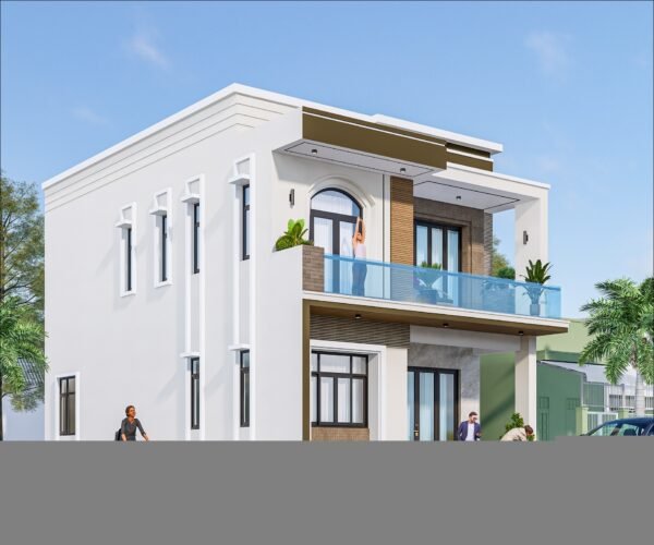 Bản vẽ nhà mái Nhật 2 tầng 4 phòng ngủ ở quê tiết kiệm chỉ khoảng 1.4 tỷ Bản vẽ nhà 2 mặt tiền 2 tầng đơn giản 4 phòng ngủ