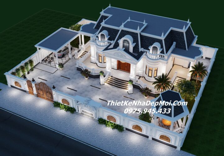 Mẫu nhà 5 gian mái Nhật đẹp có sân vườn nghỉ dưỡng bác Tư Mẫu nhà biệt thự sân vườn 5 gian kiến trúc PHÁP