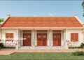 Hình ảnh nhà 3 gian 2 chái nông thôn 4 phòng ngủ 150m2 1 phòng thờ rộng