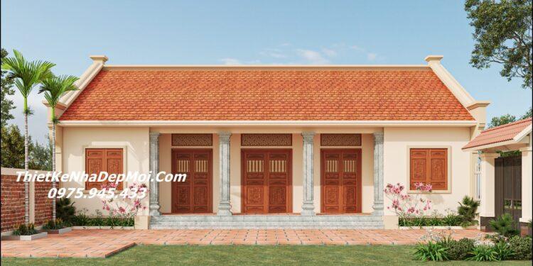 Hình ảnh nhà 3 gian 2 chái nông thôn 4 phòng ngủ 150m2 1 phòng thờ rộng