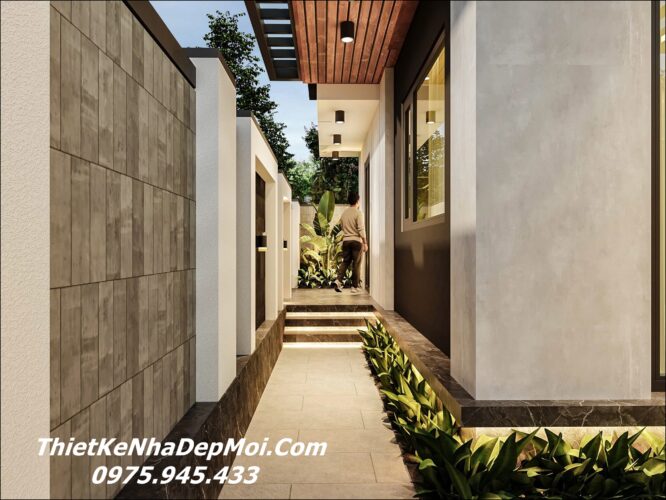 Mẫu nhà vuông 2 tầng mái bằng đẹp hiện đại thiết kế cho em Trưởng Mẫu nhà vuông 1 trệt 1 lầu tiểu cảnh