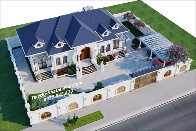 Mẫu nhà 5 gian mái Nhật đẹp có sân vườn nghỉ dưỡng bác Tư Bản thiết kế nhà 5 gian thôn quê đẹp 4 phòng ngủ 1 phòng thờ mới nhất