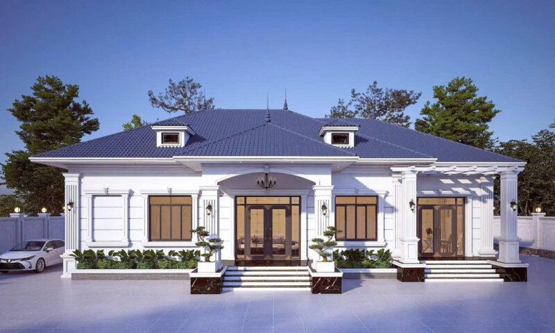 Nha vuon 1 tang 4 phong ngu 