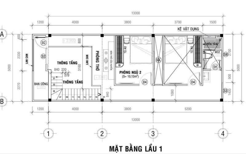 Bản vẽ xây nhà ống cấp 4 có tầng gác lửng mặt tiền 5m Xây nhà cấp 4 có gác lửng 5x20 trọn gói hết khoảng bao nhiêu tiền
